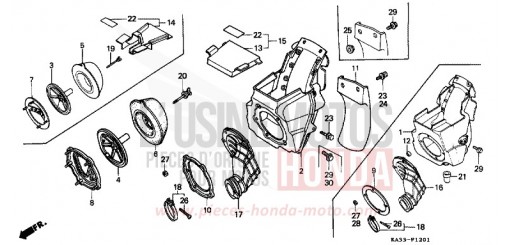 AIR CLEANER (2) CR125RG de 1986